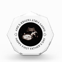 Première Fête des pères Bébé Sonogramme Coeur