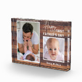 Bloc Photo Première Fête des pères Nouveau papa 2 palette pho (Droite)