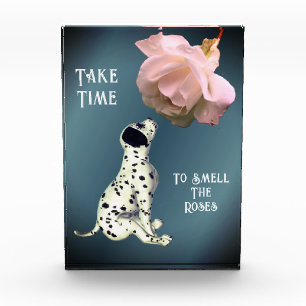 Bloc Photo Prenez Le Temps De Sentir Rose Puppy Inspirational