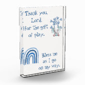 Bloc Photo Prière chrétienne pour enfants Bleu | (Gauche)