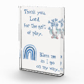 Bloc Photo Prière chrétienne pour enfants Bleu | (Droite)