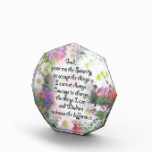 Bloc Photo Prière de sérénité en Bouquet Floral Design (Droite)