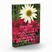 Bloc Photo Prière Sérénité Confleurs rouges Floral (Gauche)