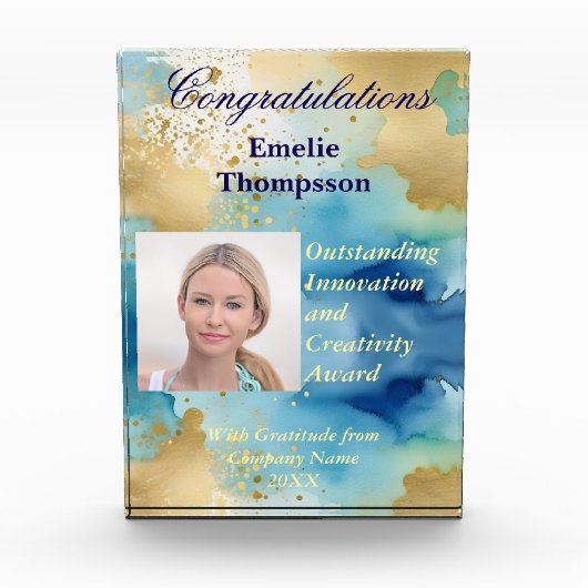 Bloc Photo Prix de créativité pour l'innovation Abstraite ble (Devant)