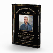 Bloc Photo Prix d'or du logo de l'employé sur mesure (Droite)