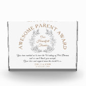 Bloc Photo Prix Parent Awesome Merci de Mariée & Salle (Devant)