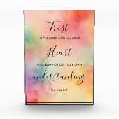 Bloc Photo Proverbes 3:5 Bible Verse Acrylique (Devant)