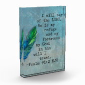 Bloc Photo Psaume 91:2 Verse de la Bible (Gauche)