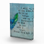 Bloc Photo Psaume 91:2 Verse de la Bible (Droite)