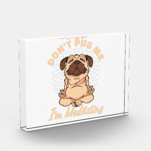 Bloc Photo Pug By Day Yogi By Night - Indian Meditation Pet Y (Gauche)