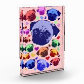 Bloc Photo Pug Puppy Dog PopArt Retro Style (Gauche)