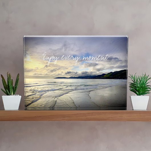 Bloc Photo Purple Ocean Beach Sunset Profitez De Chaque Momen