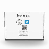 Bloc Photo Q R code venmo scanner pour payer ajouter le logo  (Devant)