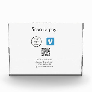 Bloc Photo Q R code venmo scanner pour payer ajouter le logo