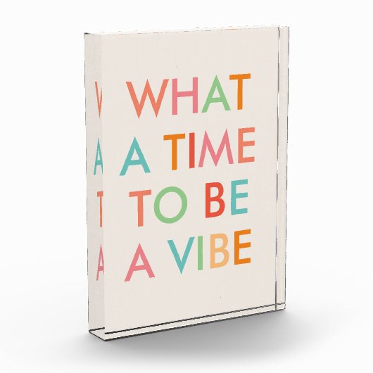 Bloc Photo Quelle heure d'être une citation motivationnelle (Gauche)