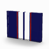 Bloc Photo Rayures de course rouges, blanches et bleues class (Droite)