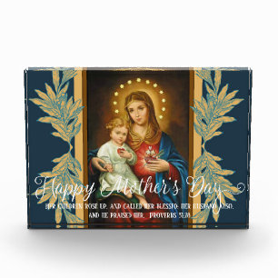 Bloc Photo Recouvrement blanc Immaculate Mary Jésus du jour