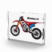 Bloc Photo Red dirt bike motorcycle (Droite)