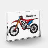 Bloc Photo Red dirt bike motorcycle (Gauche)