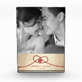 Bloc Photo Red Knot Union Double Bonheur Mariage chinois (Devant)