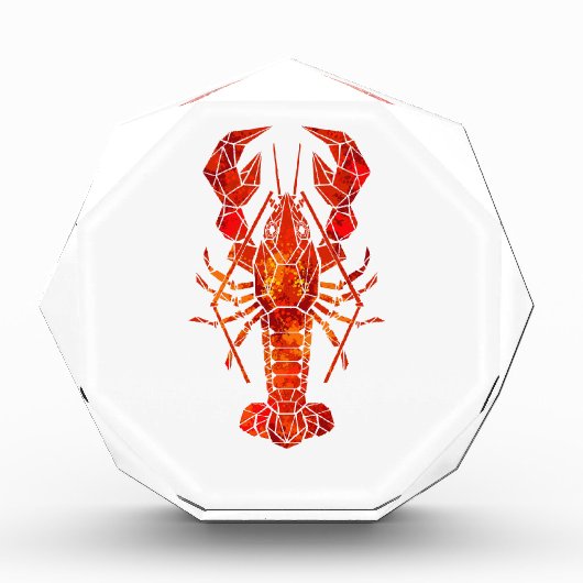 Bloc Photo Red polygonal lobster (Devant)