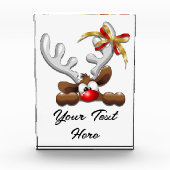 Bloc Photo Reindeer Puzzled drôle Caractère de Noël (Devant)
