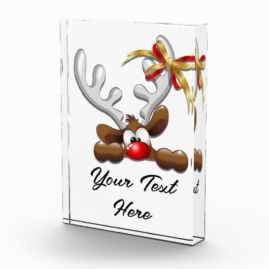 Bloc Photo Reindeer Puzzled drôle Caractère de Noël (Droite)