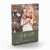 Bloc Photo Rejoice Rustic Christmas Ajouter photo et nom (Gauche)