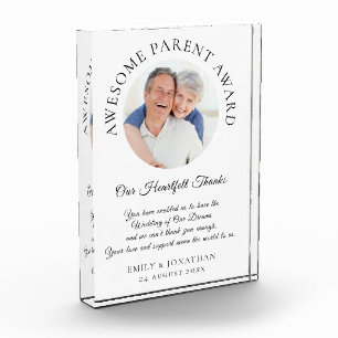 Bloc Photo Remerciements de jeunes mariés à des parents formi