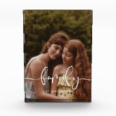 Bloc Photo Représentation calligraphique élégante familiale (Devant)