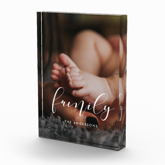 Bloc Photo Représentation calligraphique élégante familiale (Droite)