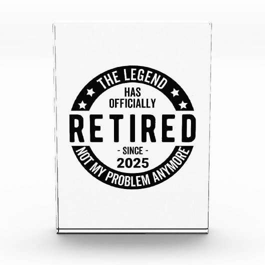 Bloc Photo Retraité 2025 Plus mon problème - Retraite (Devant)