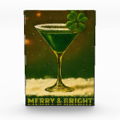 Bloc Photo Retro 50s 4 Leaf Clover Irish Christmas Martini (Devant)