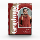 Bloc Photo Retro Red Arch Photo 2025 Graduation (Devant)