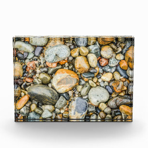 Bloc Photo Rochers et galets sur une plage dans le Maine 7 x