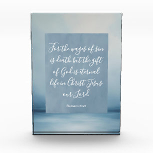 Bloc Photo Romains 6:23 Verset biblique personnalisable