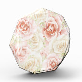 Bloc photo rose flou élégant (Gauche)