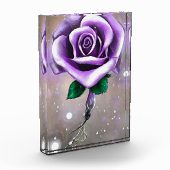 Bloc Photo Rose Pourpre Simple (Gauche)