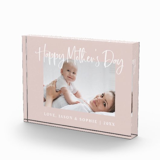 Bloc Photo Rose roux| Script moderne Bonne fête des mères (Droite)
