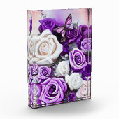 Bloc Photo Roses blanches et violettes (Gauche)