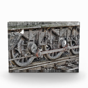 BLOC PHOTO ROUES DE TRAIN À VAPEUR