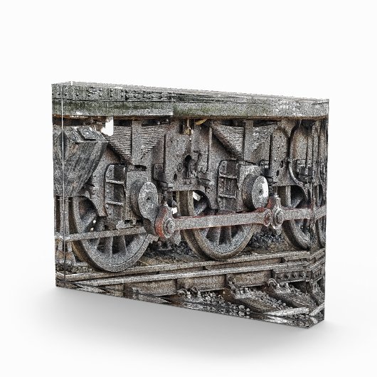 BLOC PHOTO ROUES DE TRAIN À VAPEUR (Droite)