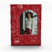 Bloc Photo Rouge Retro Main dessinée Blocage photo (Devant)