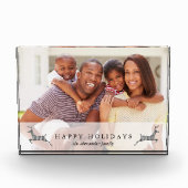 Bloc Photo Rustic Happy Holidays Photo with Deer Photo Block (Devant)