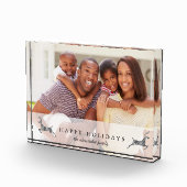 Bloc Photo Rustic Happy Holidays Photo with Deer Photo Block (Droite)