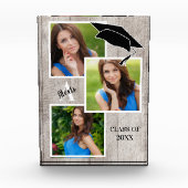 Bloc Photo Rustic Wood Senior Portrait Collage (Devant)