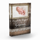 Bloc Photo Rustique Béni De Vous Faire Godparents Photo Cadea (Gauche)