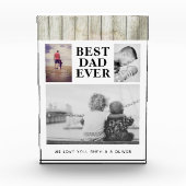 Bloc Photo Rustique Bois Meilleur Papa Jamais 3 (Devant)