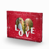 Bloc Photo Saint-Valentin Coeur Photo Parties scintillant rou (Droite)