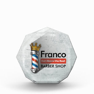 Bloc Photo Salon de coiffure Barber Hair Shop King Crown Mât